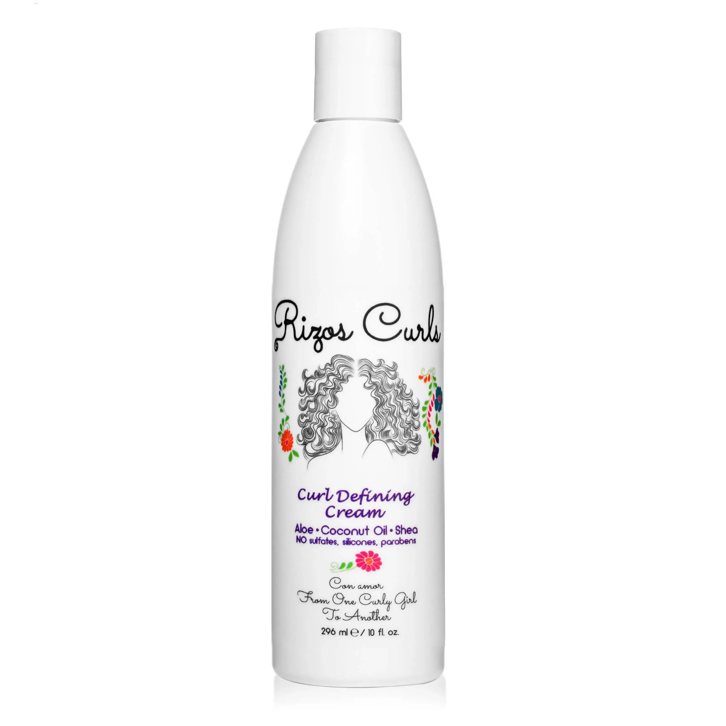 Rizos Curls Curl Defining Cream with Coconut Oil & Shea Butter for curl definition, frizz control, ideal for curly, coily and wavy hair