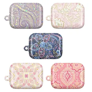 Boho Paisley AirPods Case – Floral Mandala Mosaic Swirl Pattern, Vintage Abstract Art Protective Cover for AirPods Pro / Pro 2 / Pro 3 & AirPods 1/2/3/4, Cute Aesthetic Gift