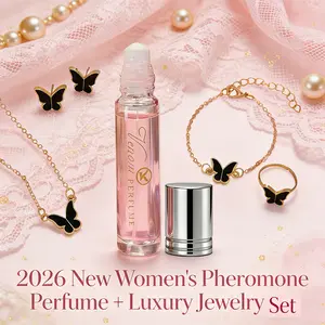 Women's Pheromone Perfume Oil is infused with pheromones and a blend of flowers, fruits, and woods to attract his deepest attention. Comes with a complimentary exquisite jewelry collection. Ideal for a romantic evening and the most stunning holiday gift.