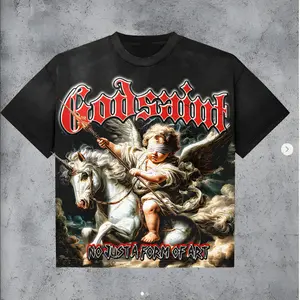 Godspeed Cherub Angel Graphic Tee – Vintage Gothic Horse Streetwear Unisex T-Shirt