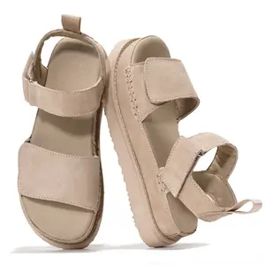 Project Cloud Women's | Genuine Leather Platform Sandals | Memory Foam | Lightweight | Non-Slip - Bronzestar