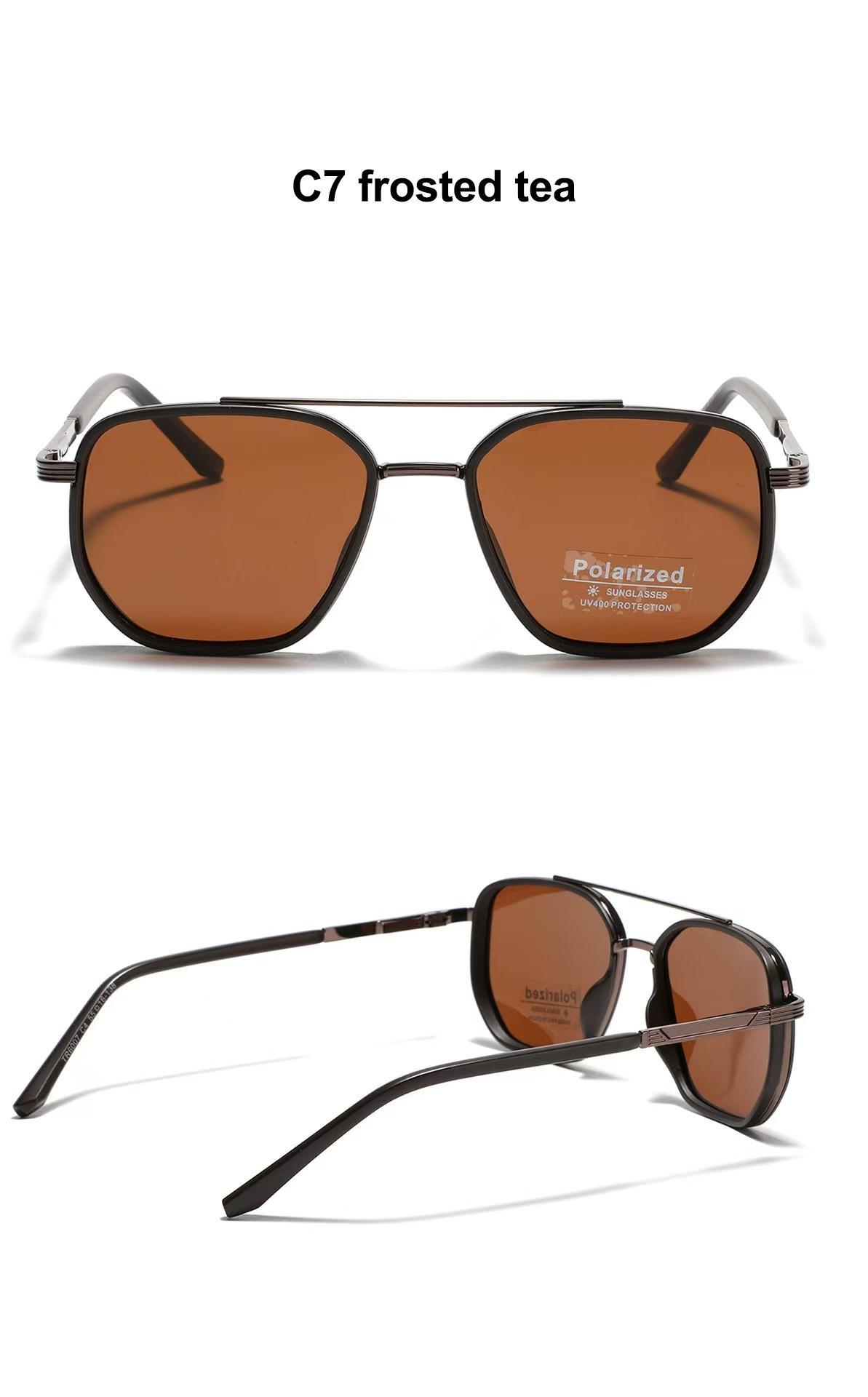 Back To School Polarized Sunglasses for Travel use, Fashion Fall/Summer 2025 Geometric Frame Double Beam Sun Protection Glasses Trends, Travel Accessories, Fall Outfits, Fall Freshness, Vacation Outfits Fall Outfits 2025