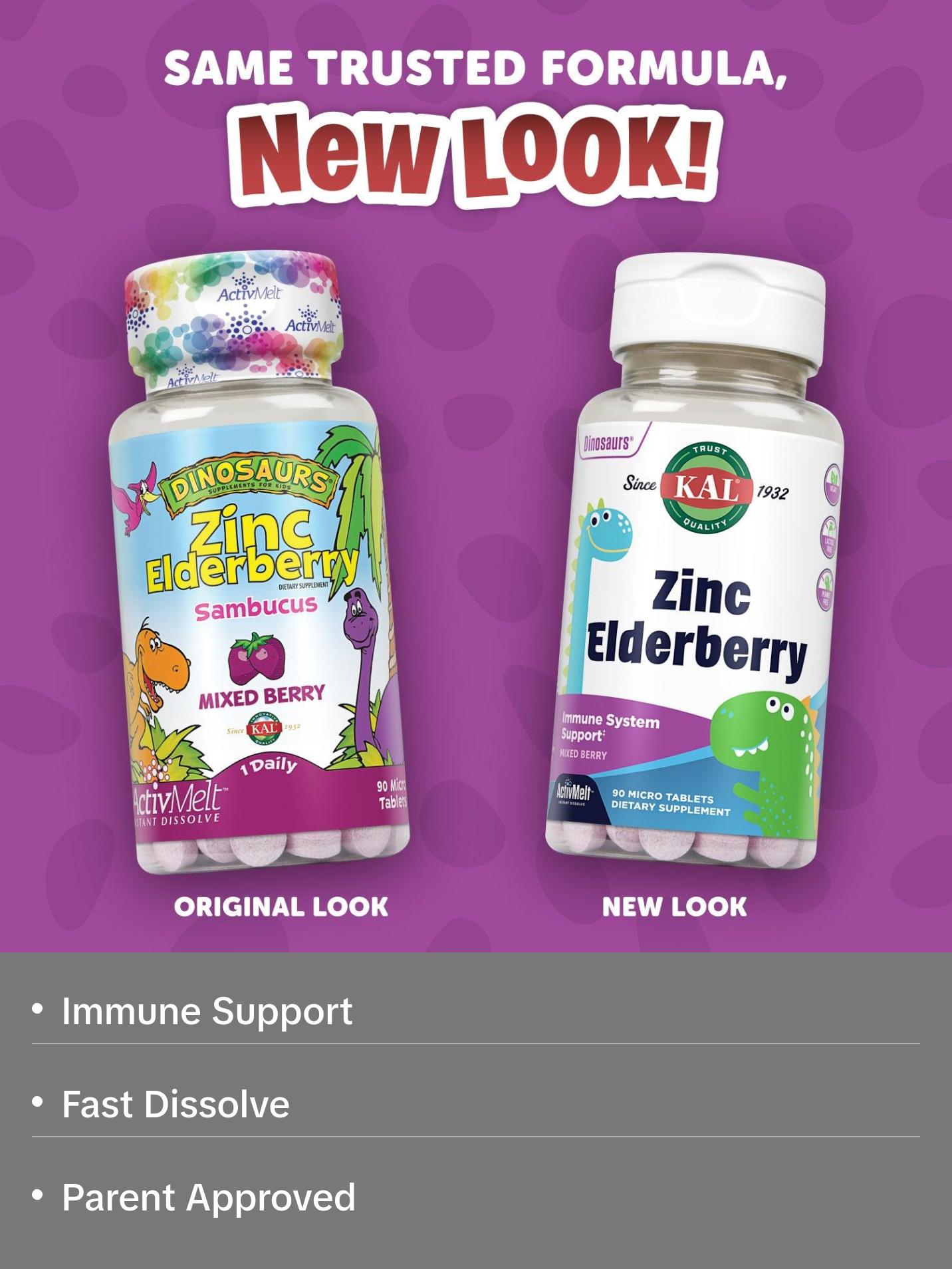 Zinc Elderberry Kids ActivMelt® Instant Dissolve Tablets