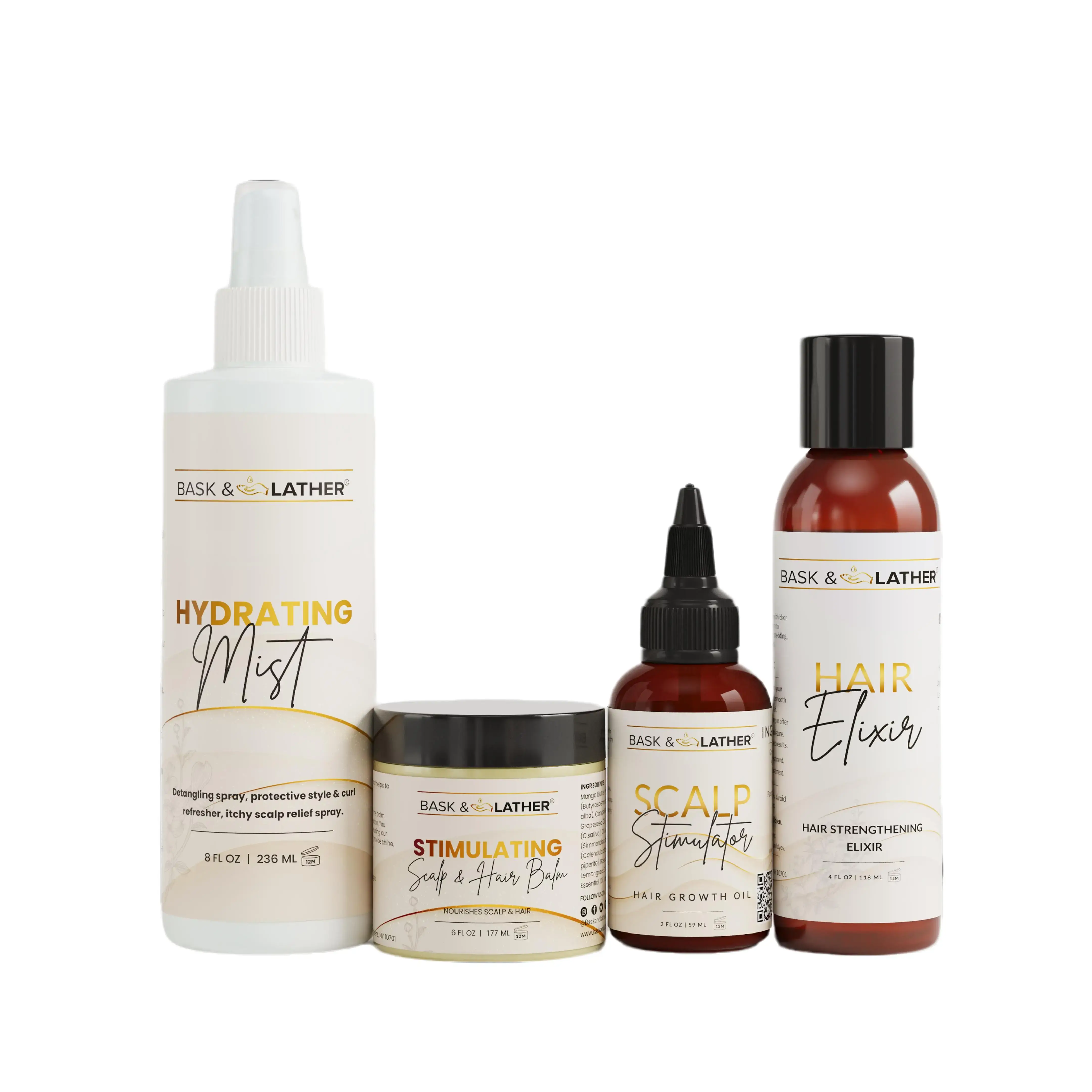 MOISTURIZE & SEAL BUNDLE- Hair Growth + Moisture + Length Retention Haircare
