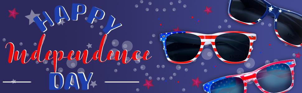 3 Pairs American Flag Sunglasses, 4th of July Decorations Frame Sunglasses for Women Men Teens, Patriotic Party Favors Supplies Independence Day Memorial Day Decorations 4th of July Accessories