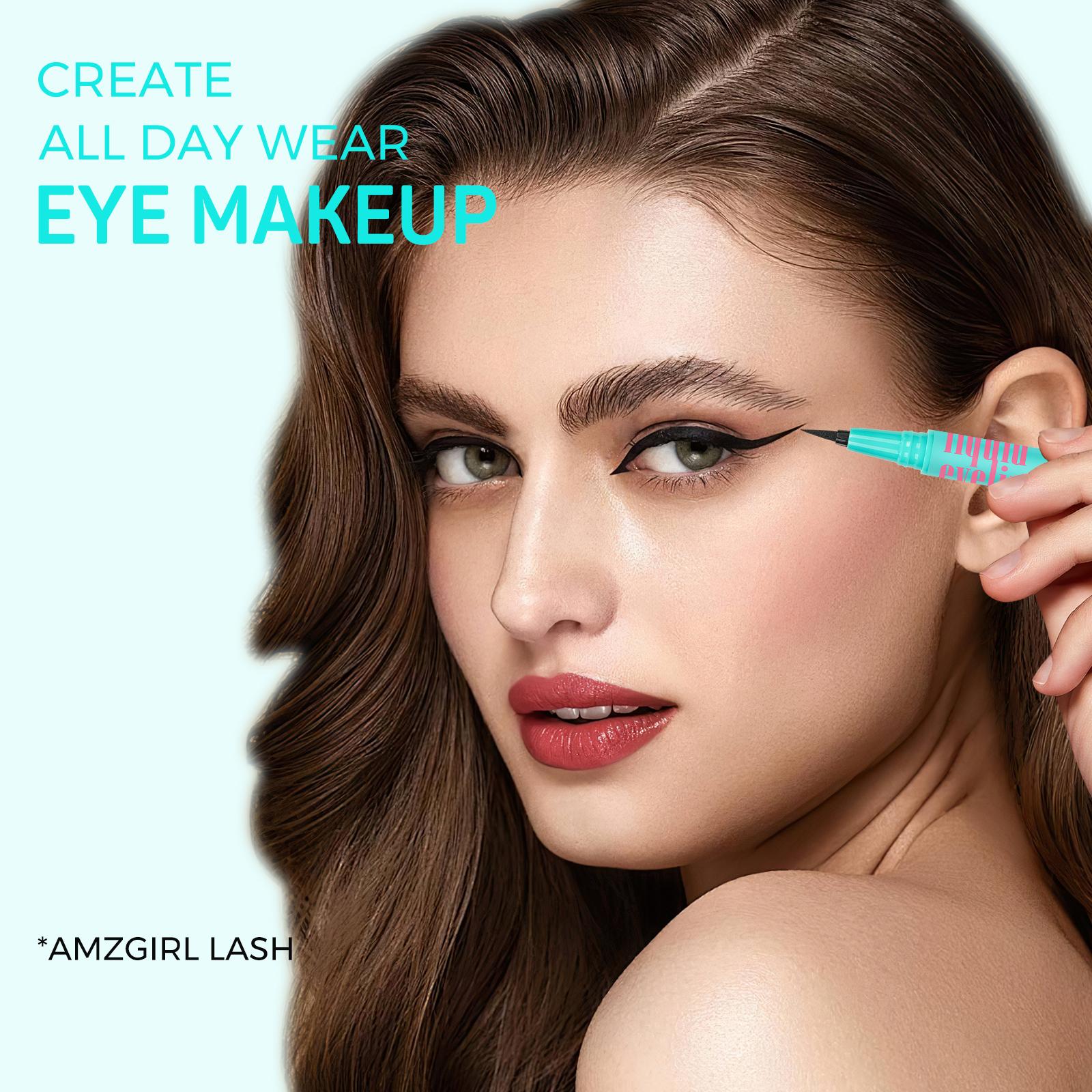 Amzgirl Makeup Fanning Voluming Mascara Waterproof 36Hours No Smudging (6g)+Eyeliner Long Lasting Waterproof Eye Makeup Cosmetic Eyebrow Pencils mascara volume and length mascara mascaras