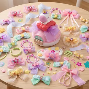 Unicorn Bow Maker, DIY Hair Accessory Kit, Wearable Craft Toy for Kids