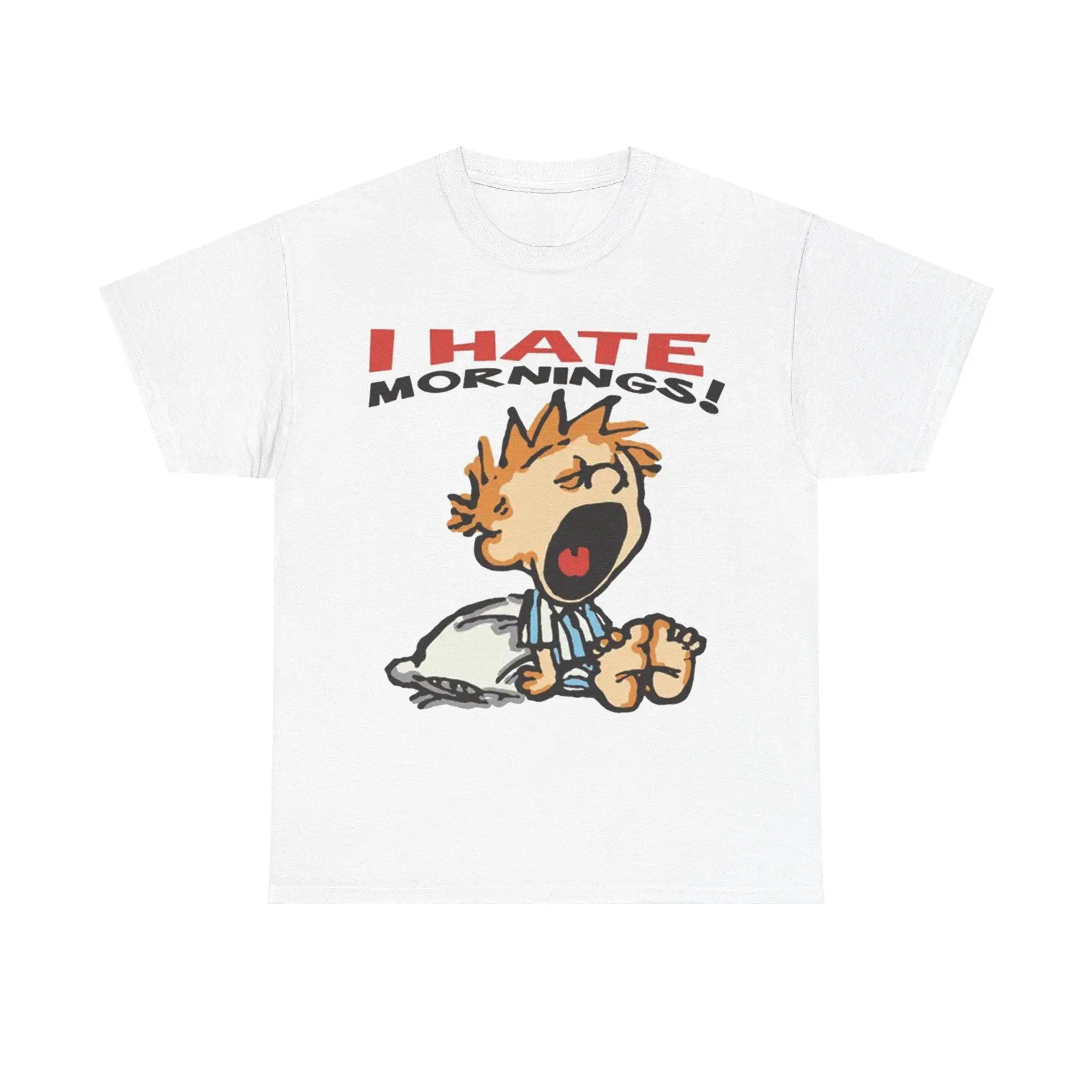 Vintage I Hate Mornings Tshirt, Retro Cartoon Tshirt, Baggy Fit Graphic Tee, Vintage Tshirt, Trendy Tshirt, Y2K, Vintage 90S Tee Golf Gift T-Shirt For Men And Women