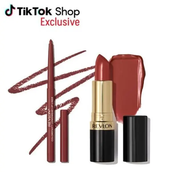 Revlon TikTok Shop Exclusive Viral Lip Kit- ColorStay LongWear Lip Liner & Super Lustrous Lipstick