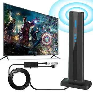 HWU Digital TV Antenna for Local Free Channels, IndoorOutdoor HD Antenna for Smart TV with Amplifier Signal Booster, Easy Setup Antenna for TV, Long Range Reception installation  , Support 4K 1080p