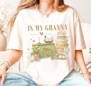 In My Granny Era Shirt, Grandma Core Sweatshirt, Grandma Core T-shirt, Vintage Farmhouse Goose, Funny Chicken Grandma Tee