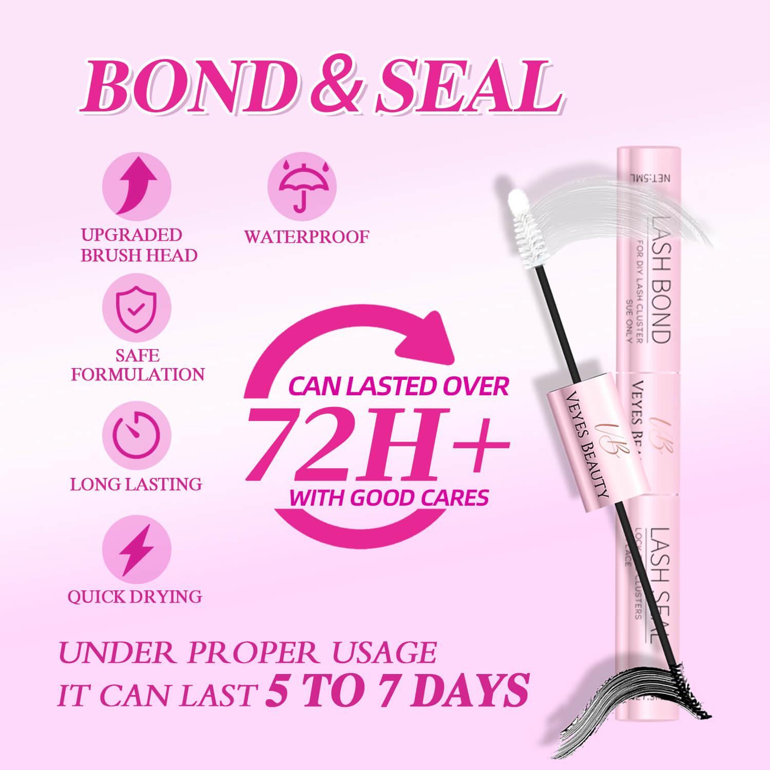 VEYESBEAUTY VB-Xtreme Cluster Lashes 3D DIY Mixed Length Individual Eyelashes Soft Durable Matte Black Fluffy for Makeup Cosmetic Eyelashes Extensions