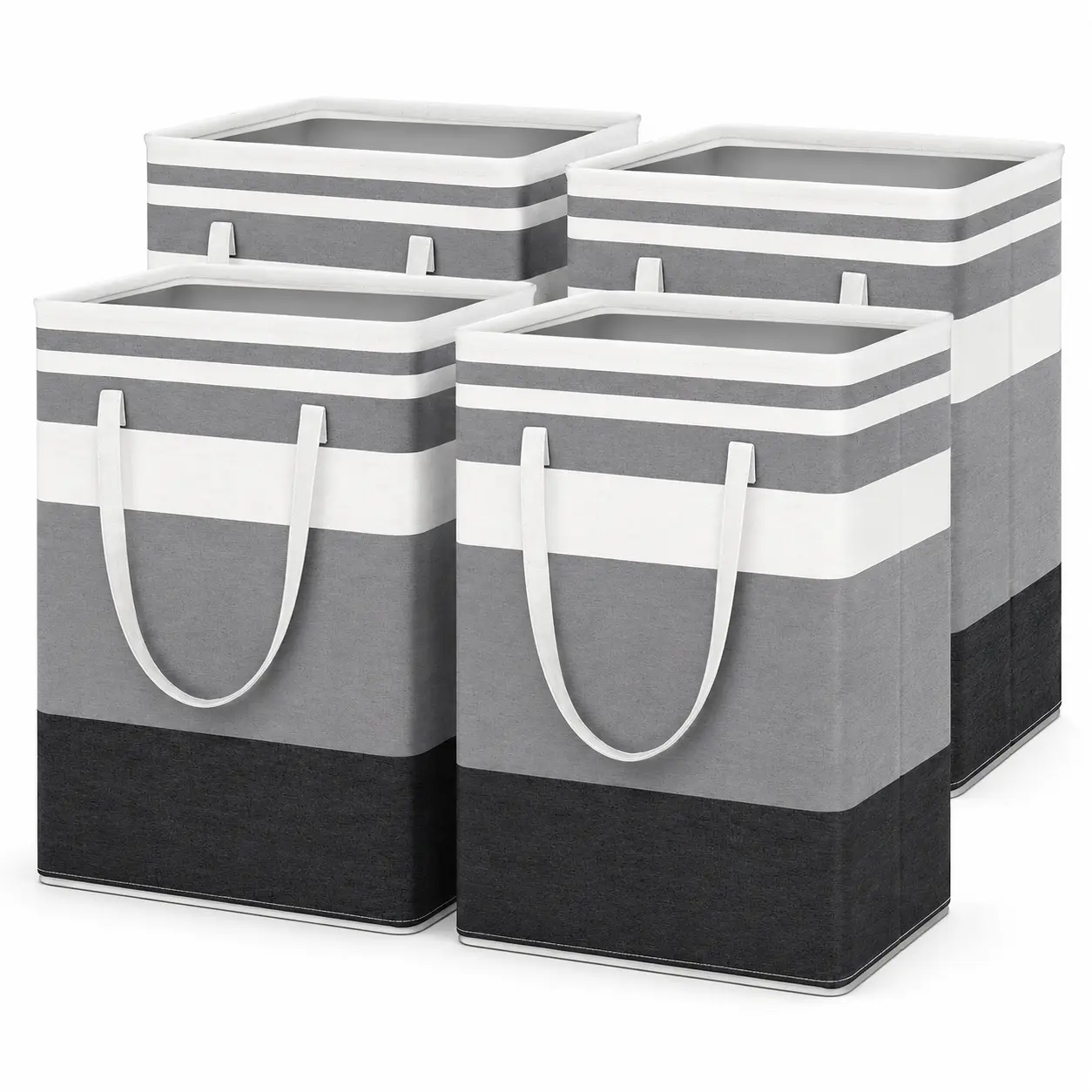 4-piece large laundry basket bag waterproof independent laundry basket foldable high leg laundry basket with extended handle