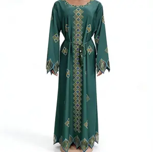 New Elegance Crystal Abaya Women Dress Arab Robe One Size Fit All