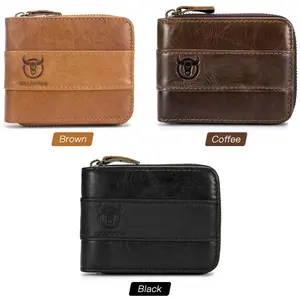 ZJK Men's Casual Bifold Wallet - Elegant Black Finish, Secure Card Storage, Everyday Use, Stylish & Practical Design