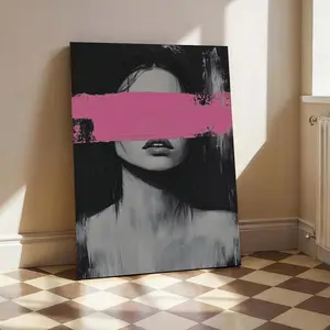 Abstract portrait pattern, abstract face design canvas painting, modern art poster, suitable for wall decoration in living rooms, bedrooms, and offices, modern home decor.