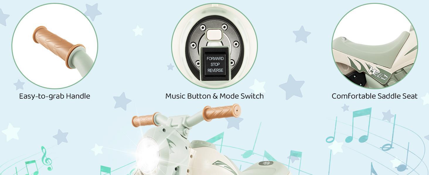 Costway Electric Bubble Car,6V Toddler Motorcycle with Bubble Maker,LED Light,Music,Foot Pedal,Forward/Backward, for Kids,Gift for Boys Girls,Christmas Festival Gift Black Friday Cyber Monday