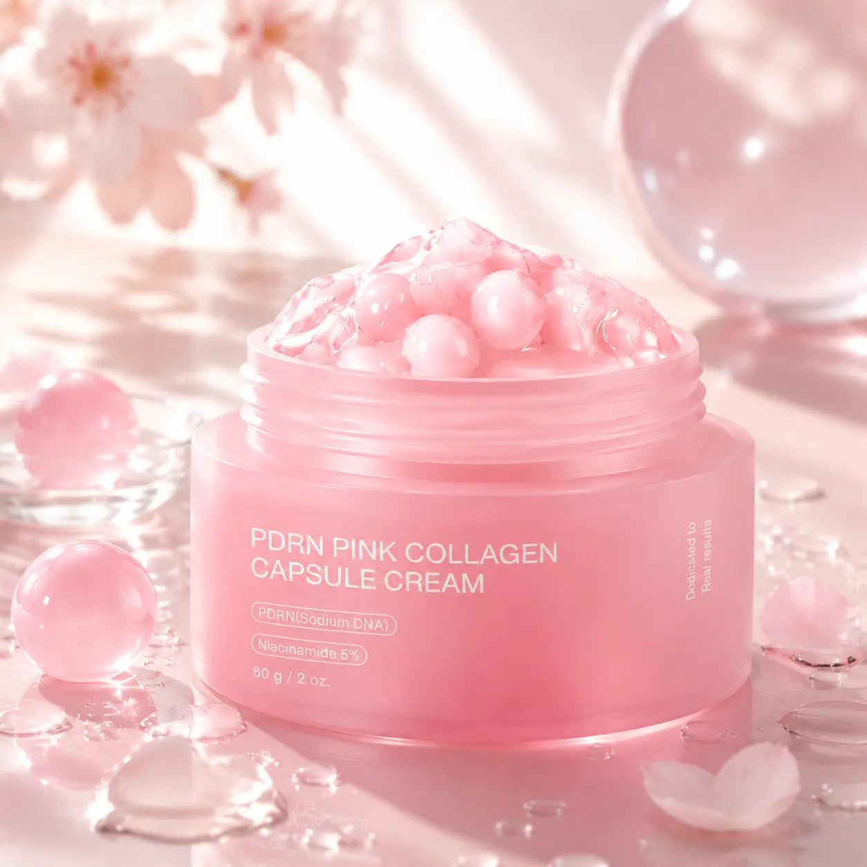 PDRN Capsule Moisturizing Cream 60g | Hydrating Face Cream For Dry Dull Skin Skin Barrier Repair Deep Moisture Plumping Smooth Radiant Healthy Looking Skin Daily Skincare Routine Gift Ready Mothers Day Skincare Gift