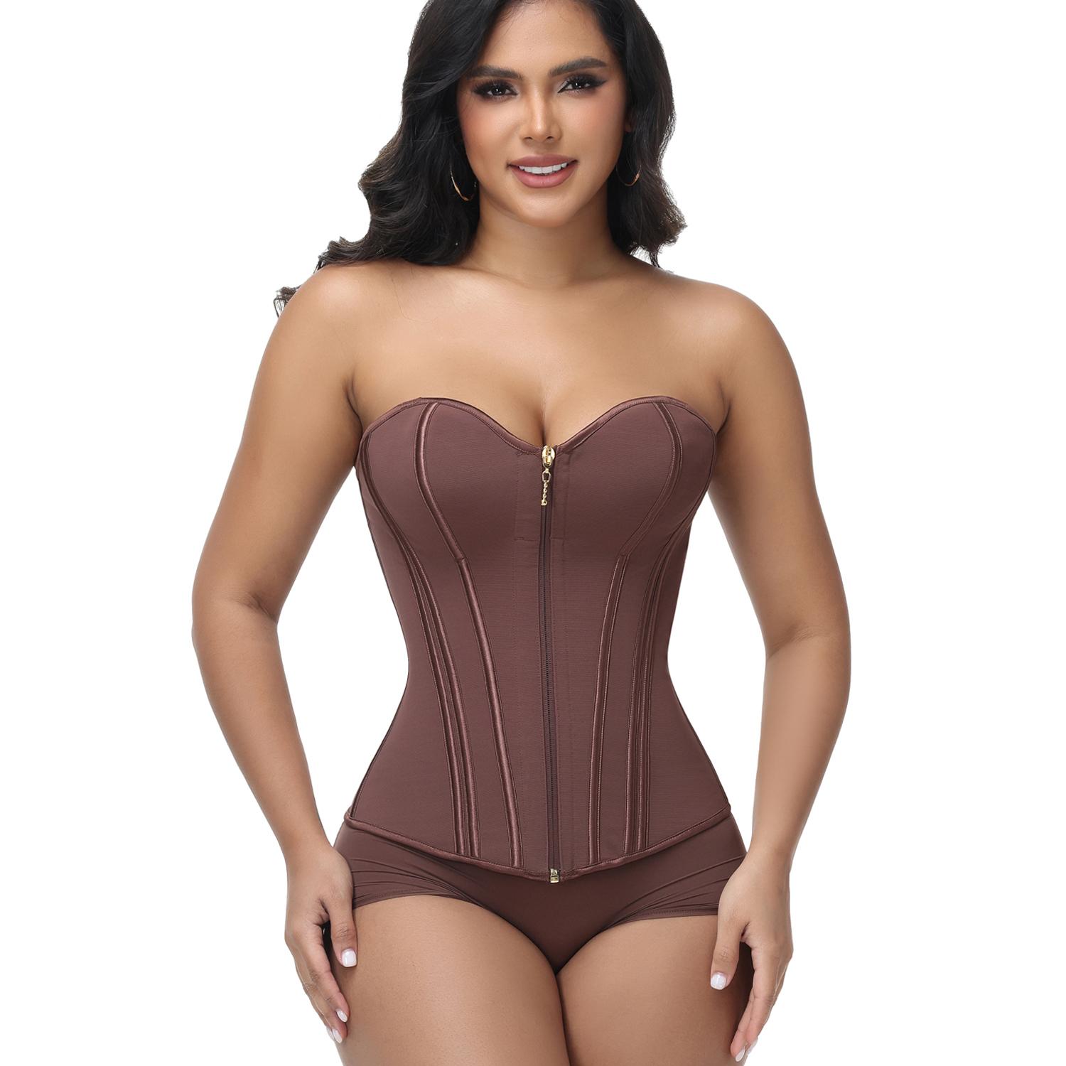SHAPSHE Waist Shapewear for Women Tummy Control with Detachable Shoulder Strap Corset Shapewear Cincher Vest Sport Workout going out tops with Bra