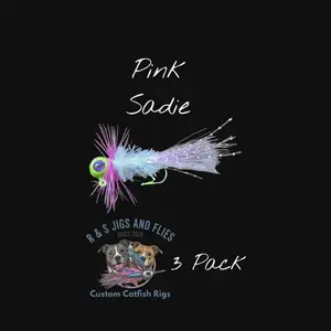 Pink Sadie Ringneck Crappie Jig (1/16 oz jig head, pack of 3)