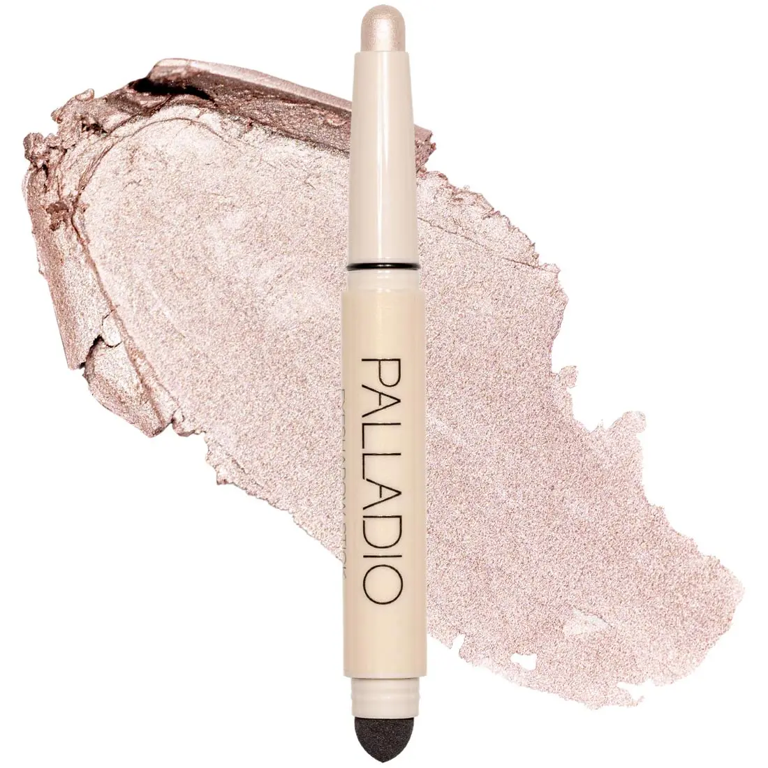 Palladio Waterproof Cosmetic Eyeshadow Stick with Blending Sponge, Long-Lasting Flawless Application, Smudge-Free Crease-Proof Formula, Nourishing Smooth Matte & Shimmer Shades, Buildable Contour Eye Color