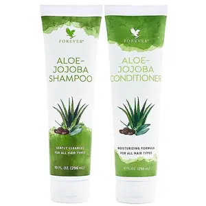 Forever Living - Aloe Jojoba Shampoo, Gentle Vegan and Gluten-Free Formula with Aloe Vera and Oil, Tropical Fruit Fragrance, Twin Pack