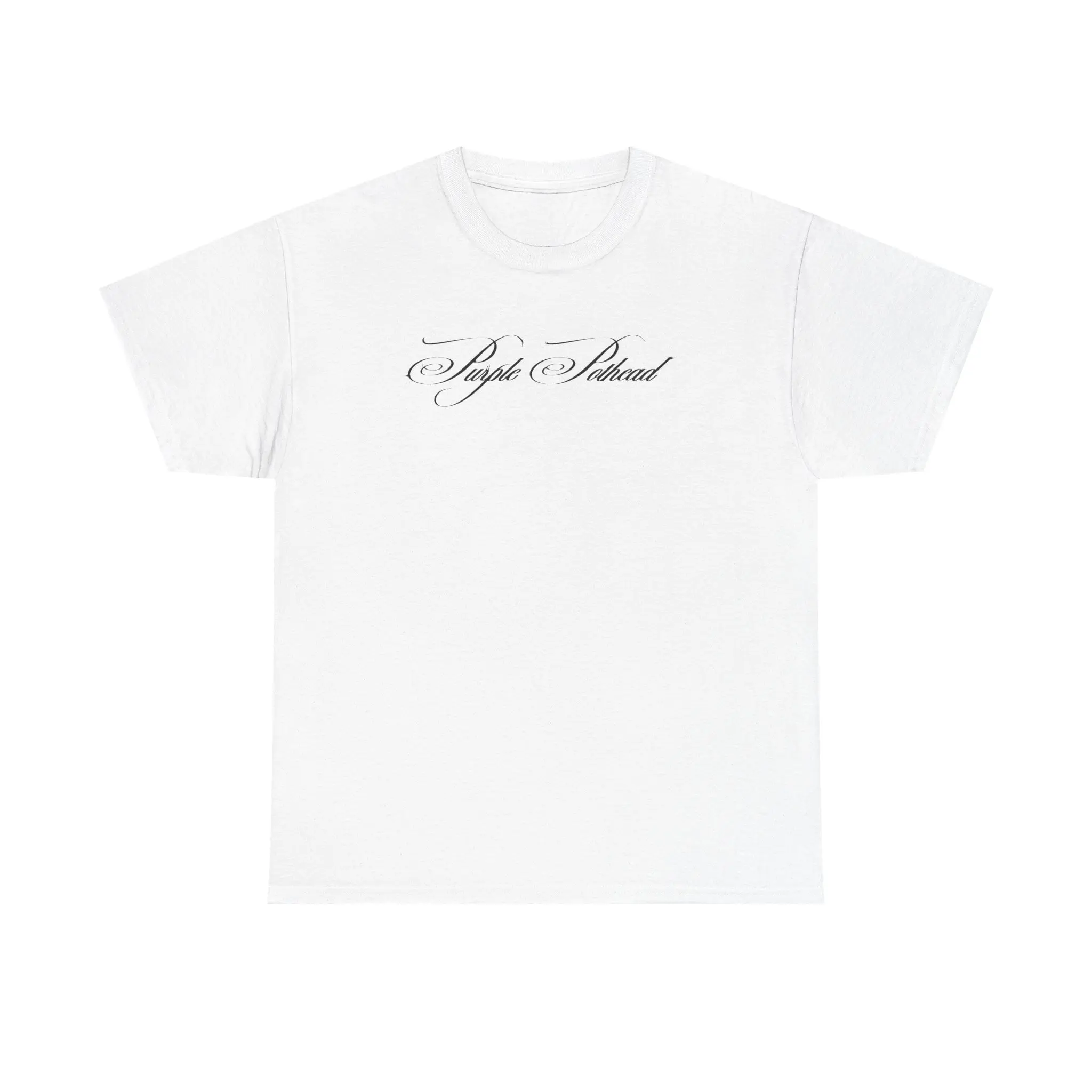 purple p*thead tee | white t-shirt, cursive text