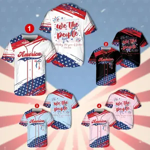America 250th Anniversary Baseball Jersey, We The People 1776–2026 Patriotic Jersey, Independence Day 4th of July USA Jersey