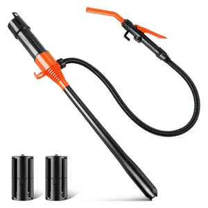 SINGARO Portable Power Battery Pump, Battery Powered Siphon Fuel Transfer Pump, Electric Fuel/Water Transfer Pump 2.4 GPM,Liquid Siphon Pump with Adjustable Flow Control, Gas Can Pump Ideal
