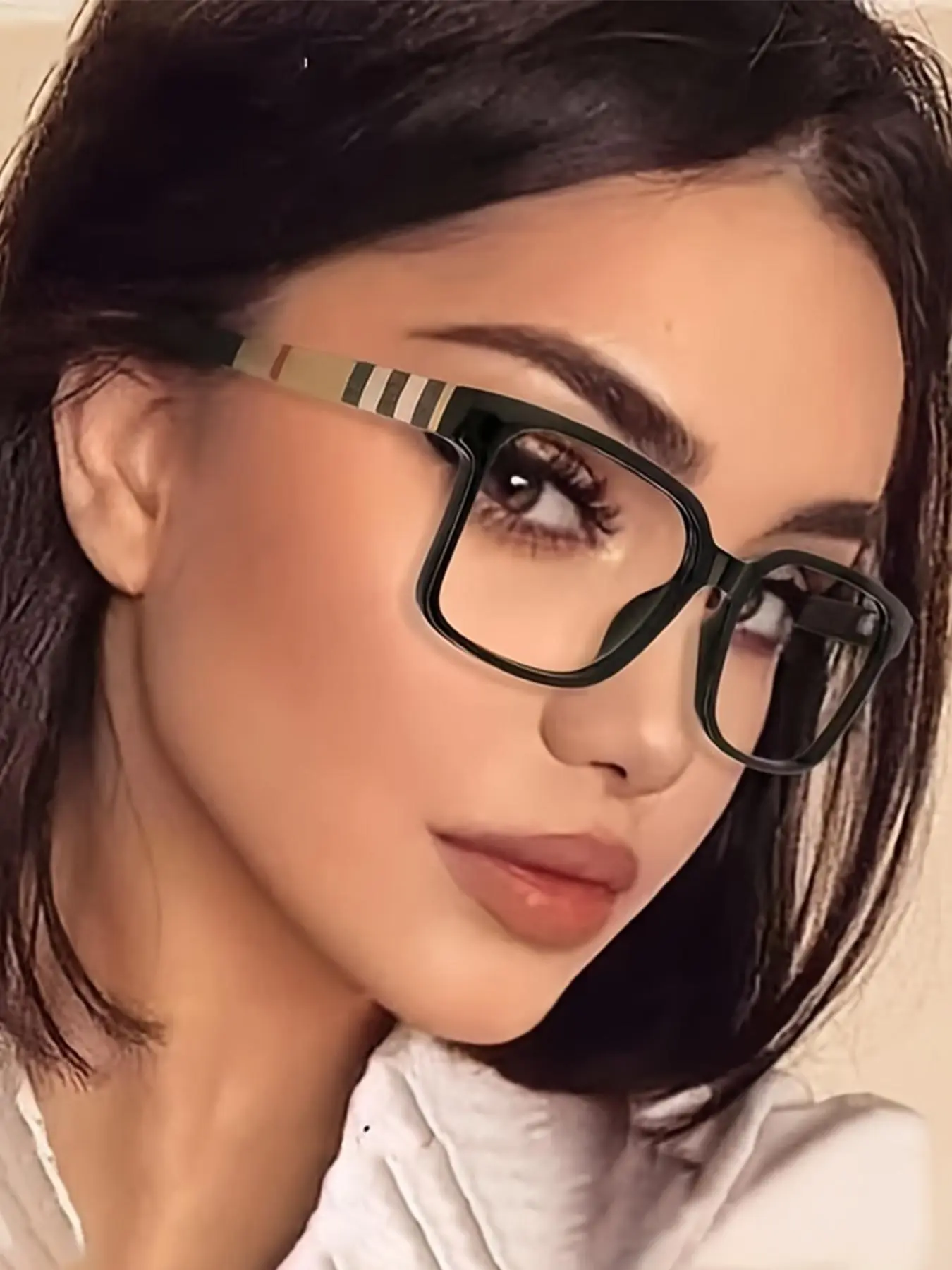 Vintage Square Frame Eyeglasses, Fashion Accessory Eyewear, Fashion Clear Lens Eyewear for Women & Girls, Work, Daily Clothing Decor, Student Daily Use