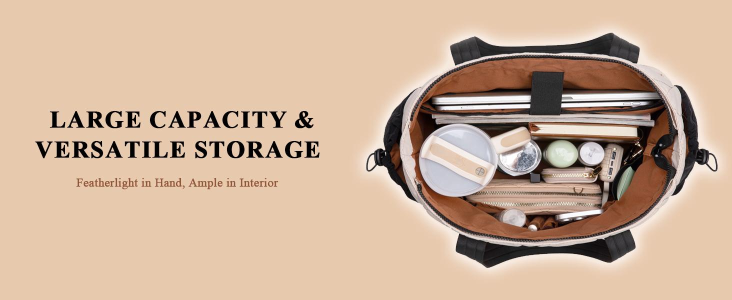 【Flash Sale】Milan Chiva Tote Bag for Women Ultra-Lightweight Puffer Tote Bag with 19L Capacity & Multi-Functional Storage for Travel School & Daily Use 2pcs 【Flash Sale】Milan Chiva Tote Bag for Women Ultra-Lightweight Puffer Tote Bag with 19L Capacity & Multi-Functional Storage for Travel School & Daily Use 2pcs