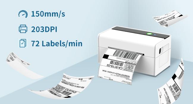 JADENS Bluetooth Label Printer Thermal Shipping Printer Wireless Printer for Small Business & Package, USPS, UPS, Compatible with Phone, iPad, PC