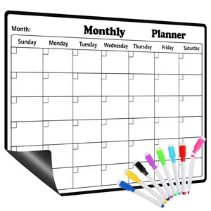 Magnetic Fridge Calendar, Magnetic Fridge Whiteboard Calendar, Easy to Clean Monthly Planner for Fridge, Kitchen Decoration, Fridge Accessories