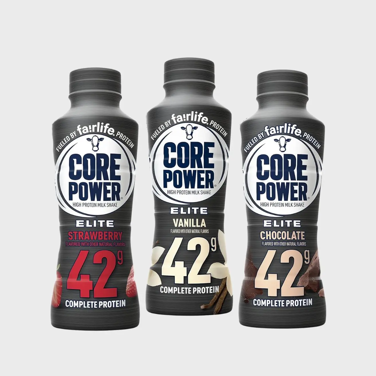 Core Power Elite High Protein Shake 42g Bottle 14oz Vanilla Strawberry Chocolate Options