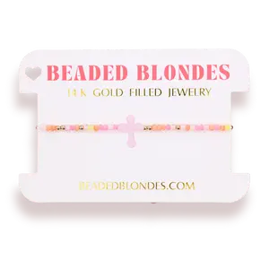 Pink Cross Bracelet on Color