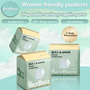 BezBezz Disposable Period Underwear S-XL | Heavy Flow Women | Antibacterial Breathable Fabric A