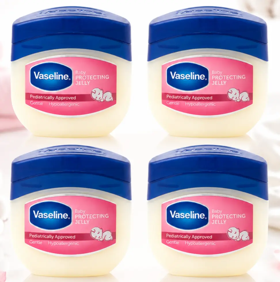 Vaseline Baby Protecting Jelly, 1.7oz (50ml) Compact Value Bundle for Newborns, Gentle Hypoallergenic Sensitive Skin Protectant, Fragrance Free Hydrating Dryness Defense Moisture Barrier