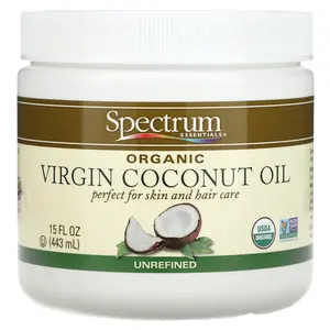 Spectrum Essentials Organic Unrefined Virgin Coconut Oil, 15 fl oz (443 ml)
