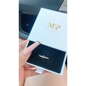 Dainty Gold Initial Ring