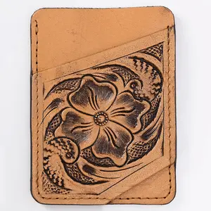 American Darling Card Holder Hand Tooled Genuine Leather | Business Credit