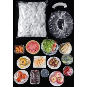 300pcs Reusable Elastic Food Covers - Universal Stretchable Clear Adjustable Plastic Plate & Bowl Covers, Outdoor Fresh Keeping Bags, Kitchen Baking Picnic and Food Storage Bread Proofing Cover.