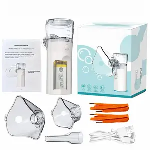 Portable Nebulizer - Nebulizer for Adults & Kids with Mouthpiece & 2 Masks, Nebulizer Machine Great for Asthma & Breathing Treatment, USB Rechargeable Nebulizer for Travel & Home Use