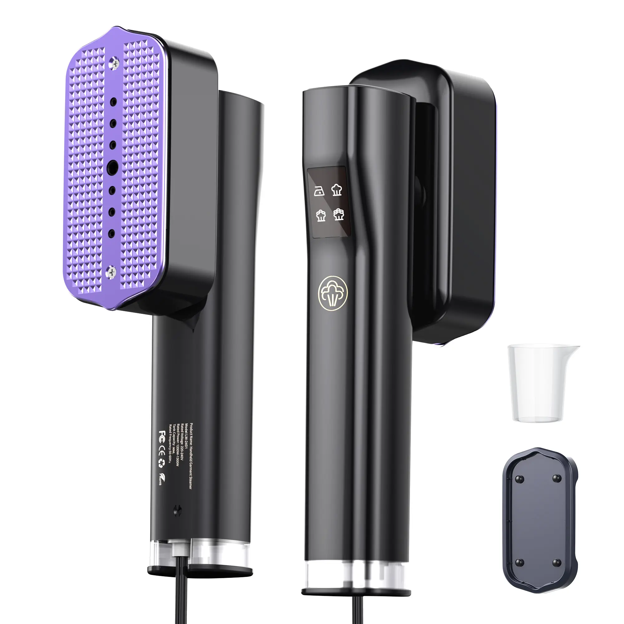 Steamer for Clothes Handheld Portable with 15-Second Heat-Up 2-in-1 Steamer Iron Smart Touch Operation 4 Modes for All Fabrics Ideal for Home Travel