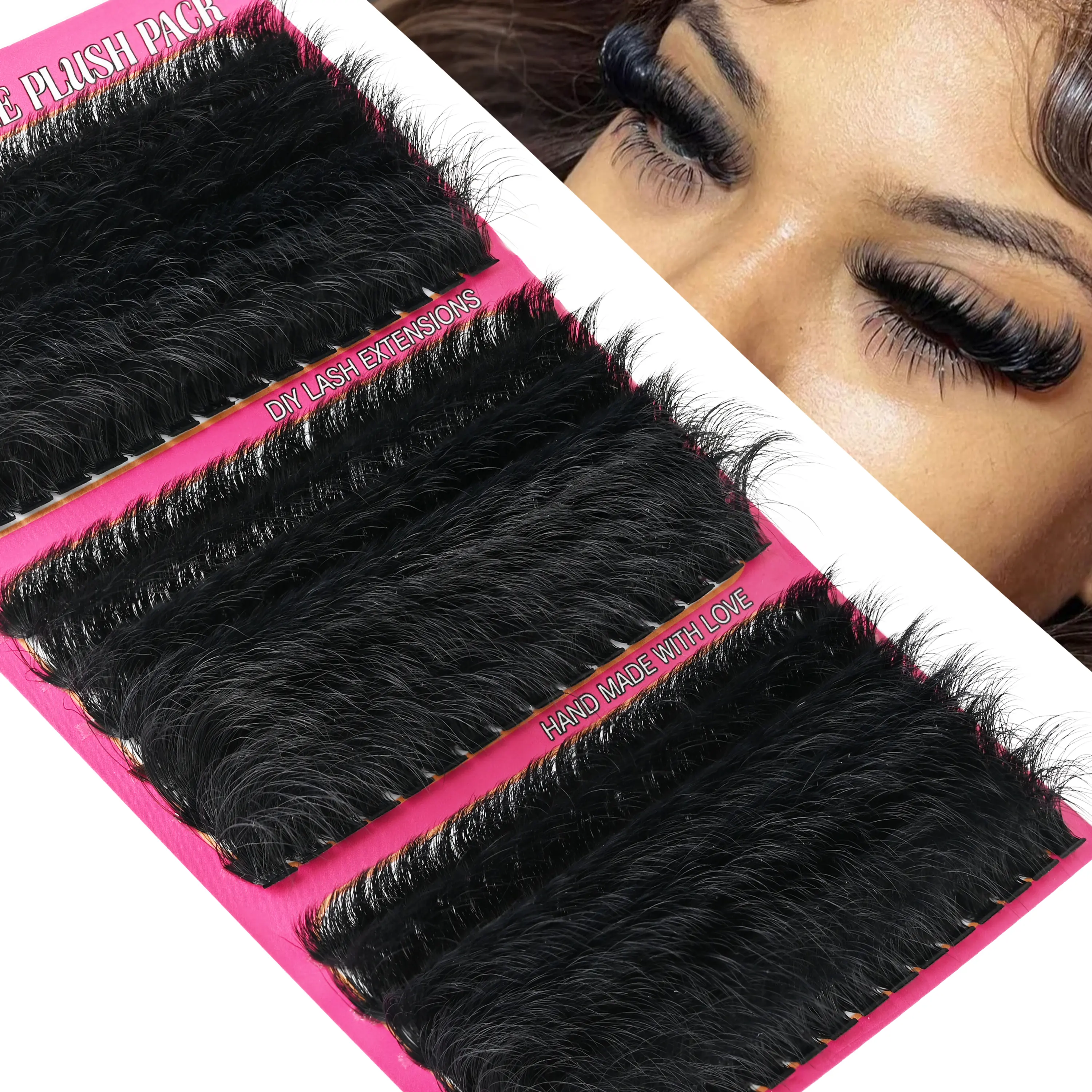 Lash Clusters (12 14 16 18 20 22mm) Volume Lashes 260D Eyelash Clusters Extensions Salon Level Makeup D+ Curve,Reusable Wispy Lash Clusters Thick,288pcs Huge Plus Pack,DIY Cosmetic Affordable Pestañas By Hiklasy