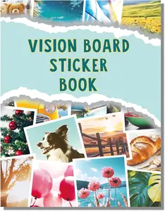 2026 Vision Board Sticker Book with Motivational Images and Quotes for Women Inspirational Crafts Scrapbooking
