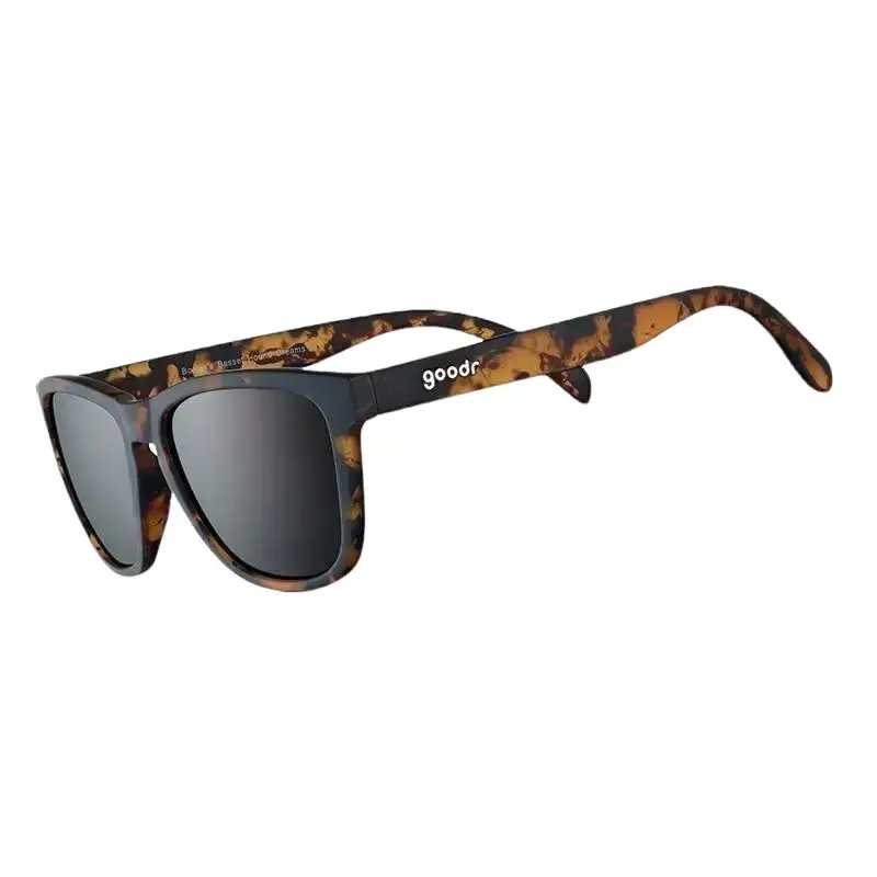 goodr Bosley's Basset Hound Dreams Medium Size (OG) Translucent Brown Frame with Brown Lens, UV400, No Slip No Bounce No Tangle
