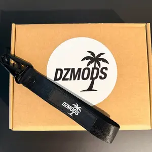 DZMODS Sleek Black Keychain Strap Heavy-Duty Clip & Keyring | Durable Nylon E-Bike & Everyday Carry Accessory | Clean Design