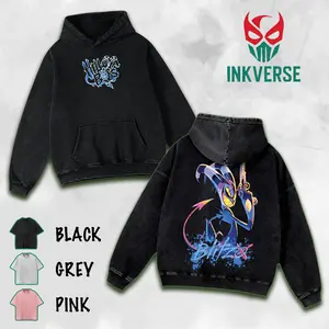 Helluva Boss Blitzo Wash T-Shirt,Hoodie,Sweatshirt Hazbin Washed Shirt, Comic Shirt, TV Show Shirt graphic tees Menswear Top Cotton Fabric lover streetwear