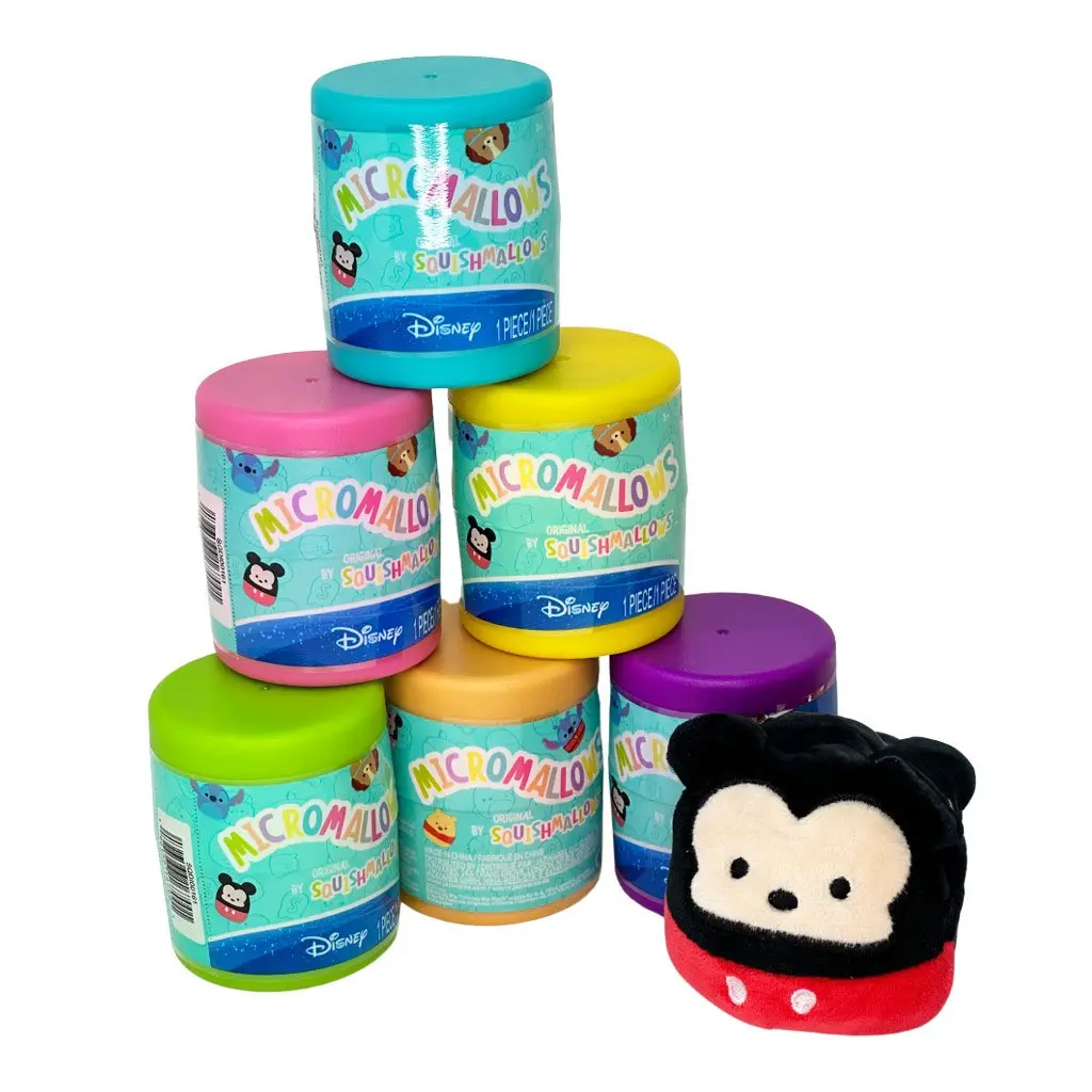 Squishmallows Disney 2.5" Micromallows Mystery Blind Bag Plush Toy - Soft Cuddly Gift, Stuffed Animal Collectibles