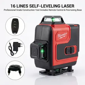 Milwaukee M12 Laser Level 16 Line Self Leveling Green Beam Kit